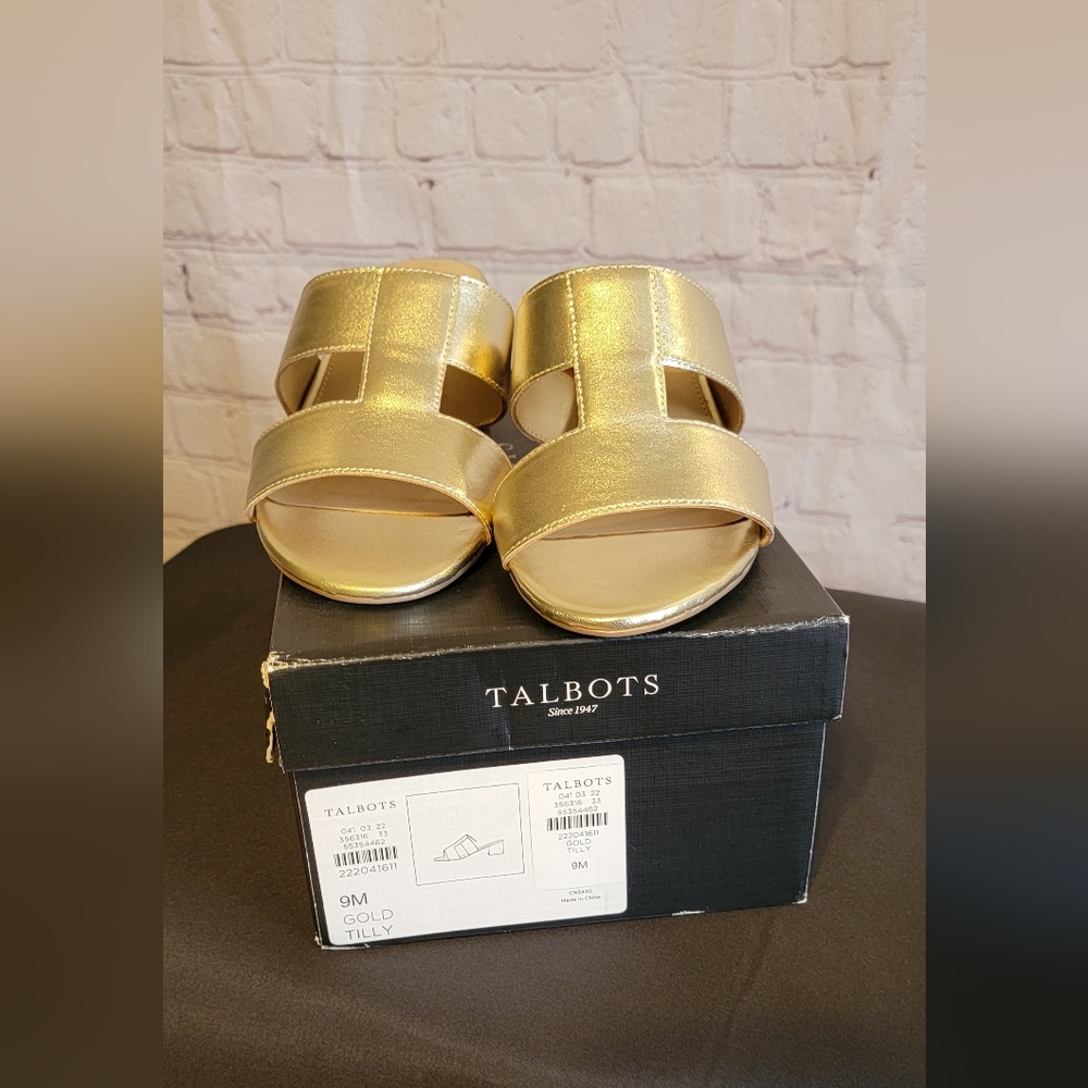Talbots Gold Women's Sandals New 9M